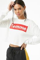 Forever21 French Terry Femme Graphic Pullover