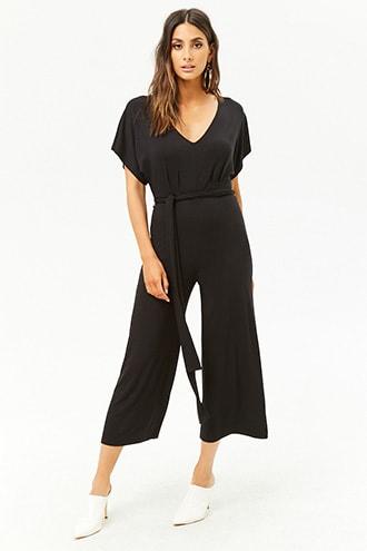 Forever21 Wide-leg Flounce Sleeve Jumpsuit