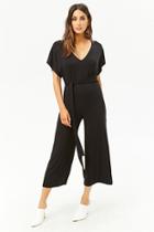 Forever21 Wide-leg Flounce Sleeve Jumpsuit