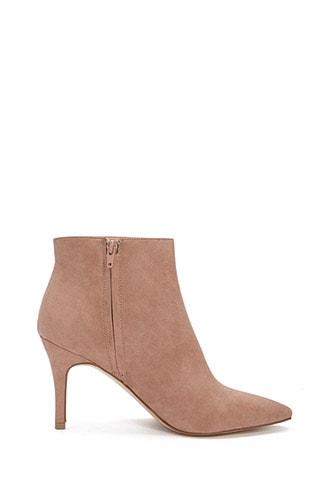 Forever21 Faux Suede Pointed Toe Booties