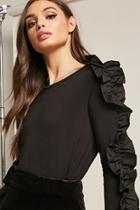 Forever21 Ruffle-trim Knit Top
