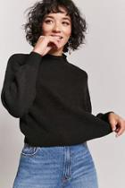 Forever21 Ribbed Knit Mock Neck Sweater