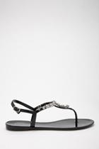 Forever21 Faux Gem Jelly Thong Sandals
