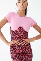 Forever21 Kikiriki Jaguar Print Open-bust Dress