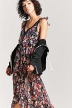 Forever21 Ruffle Floral Chiffon High-low Dress
