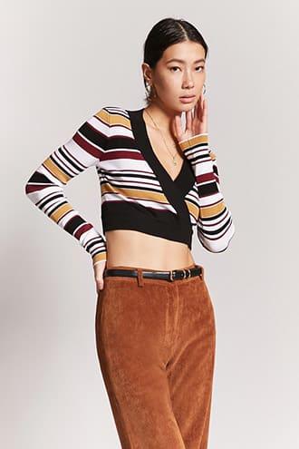 Forever21 Crop Sweater-knit Top