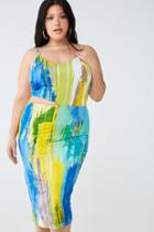 Forever21 Plus Size Watercolor Cutout Dress