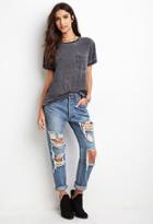 Forever21 Women's  Heathered Pocket Tee