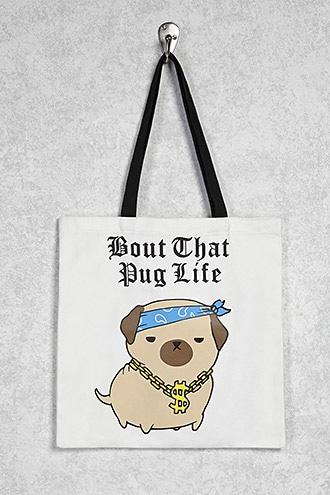 Forever21 Pug Life Graphic Tote
