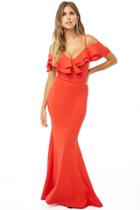 Forever21 Ruffled Flounce Mermaid Gown
