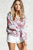 Forever21 Floral Hooded Anorak