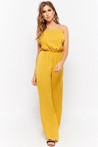 Forever21 Crisscross Wide-leg Jumpsuit