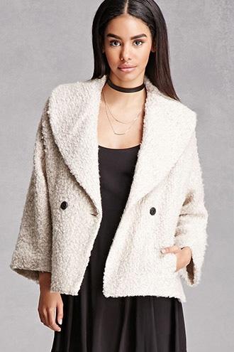 Forever21 Blush Noir Wool-blend Peacoat
