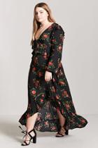 Forever21 Plus Size Floral High-low Wrap Skirt