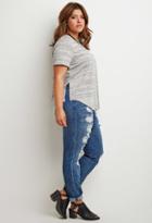Forever21 Plus Marled Knit Pocket Tee