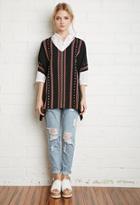Forever21 Embroidered Cotton Poncho Top