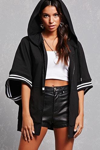 Forever21 Ing2ing Stripe Hooded Jacket