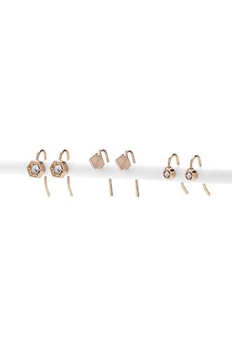 Forever21 Mixed Geo Drop Earring Set