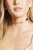 Forever21 Faux Leather Heart Cutout Choker
