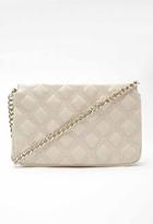Forever21 Split-bottom Quilted Crossbody (taupe)