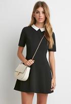 Forever21 Contrast Collar Textured Dress