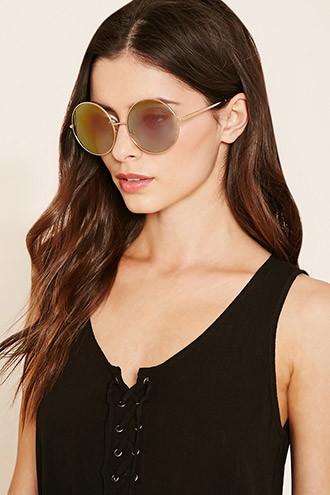 Forever21 Iridescent Round Sunglasses