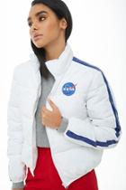 Forever21 Nasa Striped-trim Puffer Jacket