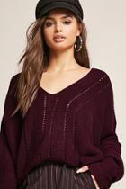 Forever21 Plunging Dolman-sleeve Sweater