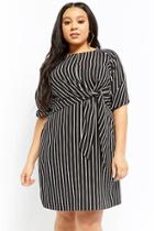 Forever21 Plus Size Striped Tie-front Dress