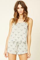 Forever21 Women's  Panda Print Cami Pj Set