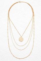 Forever21 Disc Charm Layered Necklace