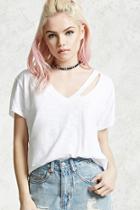 Forever21 Ripped Neckline Tee