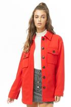 Forever21 Longline Button-front Coat