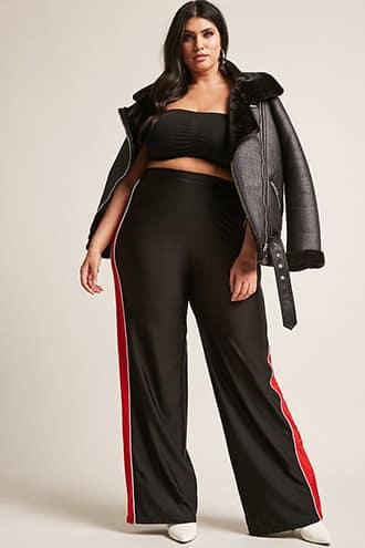Forever21 Plus Size Eta Stripe Wide-leg Pants