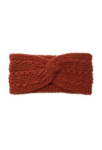 Forever21 Twist Knit Headwrap (rust)