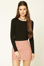 Forever21 Women's  Dusty Pink Faux Leather Mini Skirt