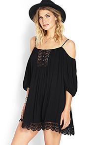 Forever21 Cold Shoulder Peasant Dress