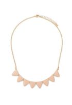 Forever21 Peach & Gold Enamel Triangle Pendant Necklace