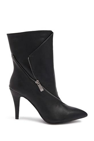 Forever21 Zip Detail Ankle Boots