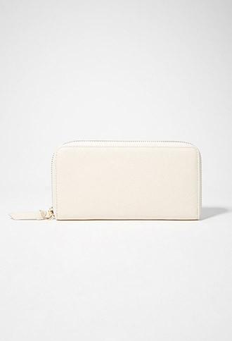 Forever21 Faux Leather Wallet (cream)