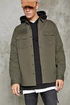 Forever21 Slim-fit Chest Patch Shirt