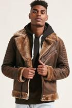 Forever21 Reason Faux Leather Aviator Jacket