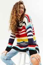 Forever21 Multicolor Striped Knit Sweater