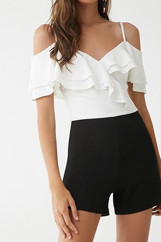 Forever21 Open-shoulder Combo Romper