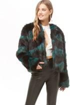 Forever21 Two-tone Faux Fur Coat
