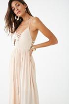 Forever21 Smocked Crisscross Lace-up Dress