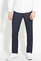 21 Men Men's  Navy Straight-leg Trousers