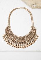 Forever21 Teardrop Statement Necklace (antic Gold)