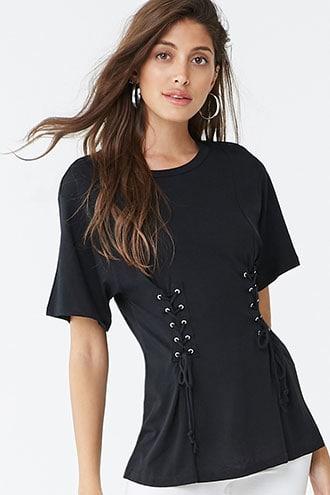 Forever21 Lace-up Princess Top