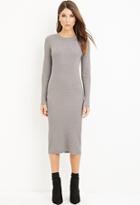 Forever21 Women's  Ribbed Knit Midi Dress (grey)